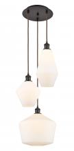 Innovations Lighting 113B-3P-OB-G651-MU - Cindyrella - 3 Light - 17 inch - Oil Rubbed Bronze - Cord hung - Multi Pendant