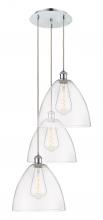 Innovations Lighting 113B-3P-PC-GBD-122 - Bristol - 3 Light - 19 inch - Polished Chrome - Cord Hung - Multi Pendant