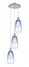 Innovations Lighting 113B-3P-PN-G480-6SB - Brookhaven Almond - 3 Light - 13 inch - Polished Nickel - Cord Hung - Multi Pendant