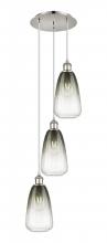 Innovations Lighting 113B-3P-PN-G480-6SL - Brookhaven Almond - 3 Light - 13 inch - Polished Nickel - Cord Hung - Multi Pendant