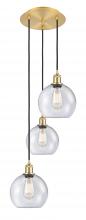 Innovations Lighting 113B-3P-SG-G124-8 - Athens - 3 Light - 15 inch - Satin Gold - Cord Hung - Multi Pendant