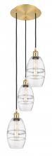 Innovations Lighting 113B-3P-SG-G557-6CL - Vaz - 3 Light - 12 inch - Satin Gold - Cord hung - Multi Pendant