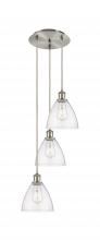 Innovations Lighting 113B-3P-SN-GBD-754 - Bristol - 3 Light - 14 inch - Brushed Satin Nickel - Cord Hung - Multi Pendant