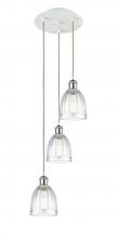 Innovations Lighting 113B-3P-WPC-G442 - Brookfield - 3 Light - 12 inch - White Polished Chrome - Cord Hung - Multi Pendant