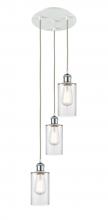 Innovations Lighting 113B-3P-WPC-G802 - Clymer - 3 Light - 10 inch - White Polished Chrome - Cord Hung - Multi Pendant