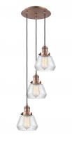 Innovations Lighting 113F-3P-AC-G172 - Fulton - 3 Light - 14 inch - Antique Copper - Cord hung - Multi Pendant