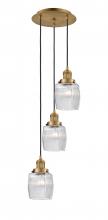 Innovations Lighting 113F-3P-BB-G302 - Colton - 3 Light - 12 inch - Brushed Brass - Cord hung - Multi Pendant