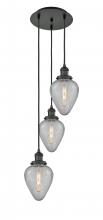 Innovations Lighting 113F-3P-BK-G165 - Geneseo - 3 Light - 13 inch - Matte Black - Cord hung - Multi Pendant