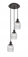 Innovations Lighting 113F-3P-OB-G302 - Colton - 3 Light - 12 inch - Oil Rubbed Bronze - Cord hung - Multi Pendant