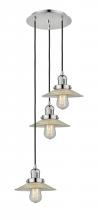 Innovations Lighting 113F-3P-PN-G2 - Halophane - 3 Light - 16 inch - Polished Nickel - Cord hung - Multi Pendant