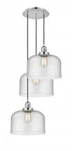 Innovations Lighting 113F-3P-PN-G74-L - Cone - 3 Light - 18 inch - Polished Nickel - Cord hung - Multi Pendant