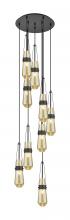 Innovations Lighting 119-452-1P-BK-G452-4ME - Milan - 9 Light - 19 inch - Matte Black - Multi Pendant