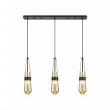 Innovations Lighting 123-452-1P-BK-G452-4ME - Milan - 3 Light - 36 inch - Matte Black - Linear Pendant