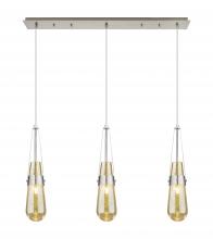 Innovations Lighting 123-452-1P-SN-G452-4ME - Milan - 3 Light - 36 inch - Brushed Satin Nickel - Linear Pendant