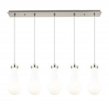 Innovations Lighting 125-451-1P-SN-G451-5GWH - Owego - 5 Light - 37 inch - Brushed Satin Nickel - Linear Pendant