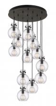 Innovations Lighting 126-410-1PS-BK-G410-8SDY - Newton Sphere - 12 Light - 27 inch - Matte Black - Cord hung - Multi Pendant