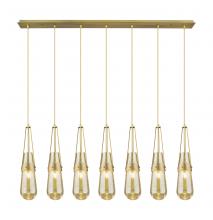 Innovations Lighting 127-452-1P-BB-G452-4ME - Milan - 7 Light - 48 inch - Brushed Brass - Linear Pendant