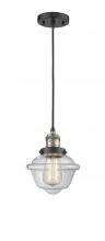 Innovations Lighting 201C-BAB-G532 - Oxford - 1 Light - 7 inch - Black Antique Brass - Cord hung - Mini Pendant