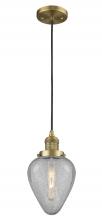 Innovations Lighting 201C-BB-G165 - Geneseo - 1 Light - 7 inch - Brushed Brass - Cord hung - Mini Pendant