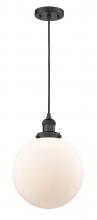 Innovations Lighting 201C-BK-G201-10-LED - Beacon - 1 Light - 10 inch - Matte Black - Cord hung - Mini Pendant