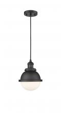 Innovations Lighting 201C-BK-HFS-61-BK - Hampden - 1 Light - 7 inch - Matte Black - Cord hung - Mini Pendant