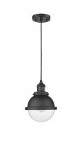 Innovations Lighting 201C-BK-HFS-62-BK - Hampden - 1 Light - 7 inch - Matte Black - Cord hung - Mini Pendant