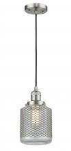 Innovations Lighting 201C-SN-G262 - Stanton - 1 Light - 6 inch - Brushed Satin Nickel - Cord hung - Mini Pendant