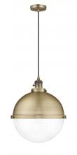 Innovations Lighting 201CSW-BB-HFS-122-BB - Hampden - 1 Light - 13 inch - Brushed Brass - Cord hung - Pendant