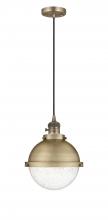 Innovations Lighting 201CSW-BB-HFS-84-BB - Hampden - 1 Light - 9 inch - Brushed Brass - Cord hung - Mini Pendant