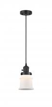 Innovations Lighting 201CSW-BK-G181S - Canton - 1 Light - 5 inch - Matte Black - Cord hung - Mini Pendant