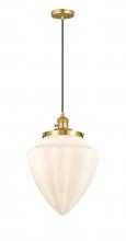 Innovations Lighting 201CSW-SG-G661-12 - Bridgeton - 1 Light - 16 inch - Satin Gold - Cord hung - Mini Pendant