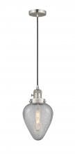 Innovations Lighting 201CSW-SN-G165 - Geneseo - 1 Light - 7 inch - Brushed Satin Nickel - Cord hung - Mini Pendant