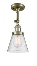 Innovations Lighting 201F-AB-G64 - Cone - 1 Light - 6 inch - Antique Brass - Adjustable Semi-Flush Mount
