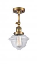 Innovations Lighting 201F-BB-G532 - Oxford - 1 Light - 7 inch - Brushed Brass - Semi-Flush Mount