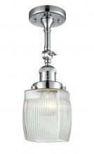 Innovations Lighting 201F-PC-G302 - Colton - 1 Light - 6 inch - Polished Chrome - Semi-Flush Mount