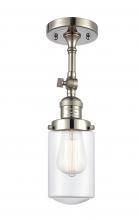 Innovations Lighting 201F-PN-G312 - Dover - 1 Light - 5 inch - Polished Nickel - Semi-Flush Mount