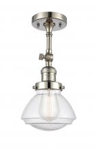 Innovations Lighting 201F-PN-G324 - Olean - 1 Light - 7 inch - Polished Nickel - Semi-Flush Mount