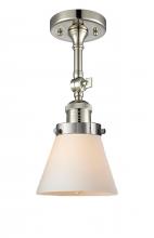 Innovations Lighting 201F-PN-G61 - Cone - 1 Light - 6 inch - Polished Nickel - Adjustable Semi-Flush Mount