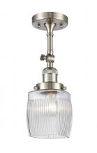 Innovations Lighting 201F-SN-G302 - Colton - 1 Light - 6 inch - Brushed Satin Nickel - Semi-Flush Mount