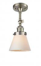 Innovations Lighting 201F-SN-G61 - Cone - 1 Light - 6 inch - Brushed Satin Nickel - Adjustable Semi-Flush Mount