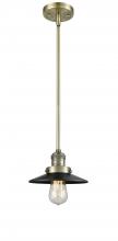 Innovations Lighting 201S-AB-M6 - Railroad - 1 Light - 8 inch - Antique Brass - Stem Hung - Mini Pendant