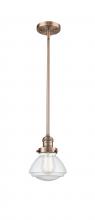 Innovations Lighting 201S-AC-G324 - Olean - 1 Light - 7 inch - Antique Copper - Stem Hung - Mini Pendant