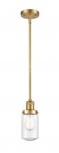 Innovations Lighting 201S-SG-G314 - Dover - 1 Light - 5 inch - Satin Gold - Stem Hung - Mini Pendant