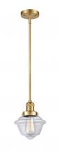 Innovations Lighting 201S-SG-G532 - Oxford - 1 Light - 8 inch - Satin Gold - Stem Hung - Mini Pendant