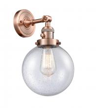 Innovations Lighting 203SW-AC-G204-8-LED - Beacon - 1 Light - 8 inch - Antique Copper - Sconce