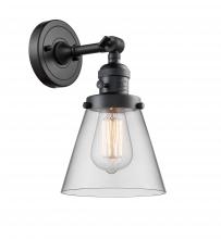 Innovations Lighting 203SW-BK-G62 - Cone - 1 Light - 6 inch - Matte Black - Adjustable Sconce