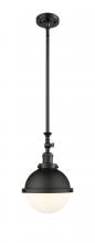 Innovations Lighting 206-BK-HFS-81-BK - Hampden - 1 Light - 9 inch - Matte Black - Stem Hung - Adjustable Mini Pendant