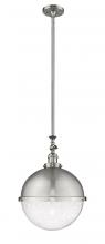 Innovations Lighting 206-SN-HFS-124-SN - Hampden - 1 Light - 13 inch - Brushed Satin Nickel - Stem Hung - Pendant