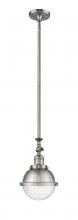 Innovations Lighting 206-SN-HFS-64-SN - Hampden - 1 Light - 7 inch - Brushed Satin Nickel - Stem Hung - Mini Pendant