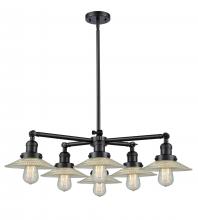 Innovations Lighting 207-6CR-BK-G2 - Halophane 6 Light Chandelier